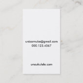 ウクレレの名刺 名刺 (裏面)
