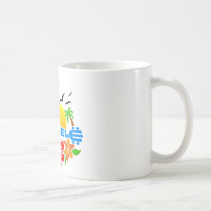 ウクレレの島のロゴ コーヒーマグカップ