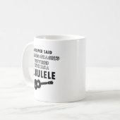ウクレレの楽器のデザイン コーヒーマグカップ (正面左)
