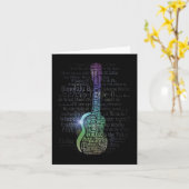 ウクレレの歴史の挨拶状 カード (黄色い花)