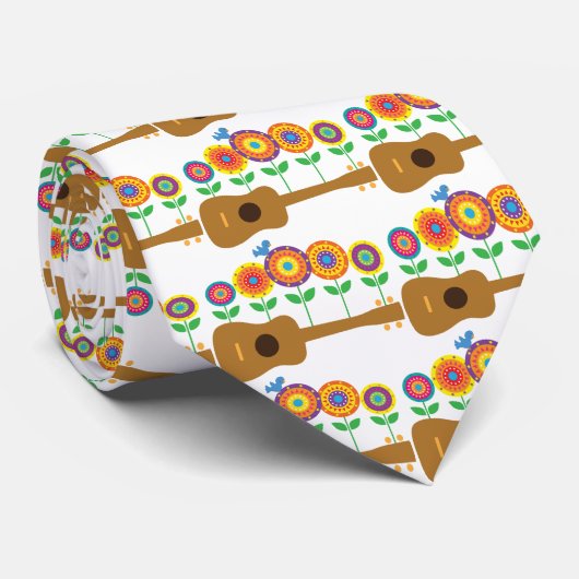 ウクレレの花 ネクタイ (ロール)