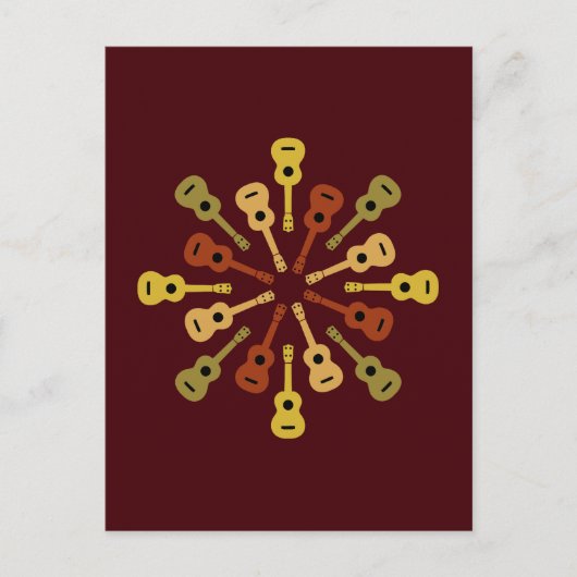 ウクレレはがきカスタマイズ、 ポストカード (正面)