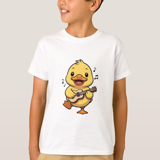 ウクレレを弾くアヒルの子供たち Tシャツ (正面)