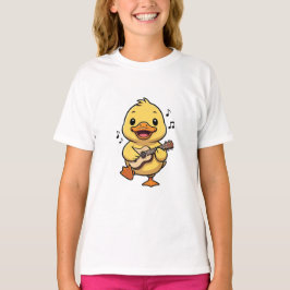 ウクレレを弾く愉快なきつねの子供たち Tシャツ