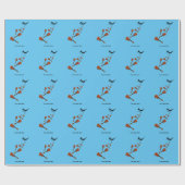 ウクレレを落下させる飛行機 ラッピングペーパー (フラット)