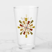 ウクレレカスタムスモノグラムピントガラス タンブラーグラス (正面)