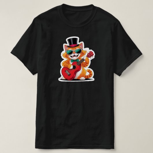 ウクレレキャットセレナーデ Tシャツ (デザイン正面)
