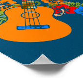 ウクレレギターハワイ音楽植物自然ウケ ポスター (角)