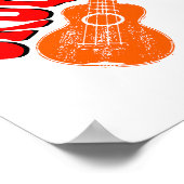 ウクレレグルーヴィー文字アート ポスター (角)