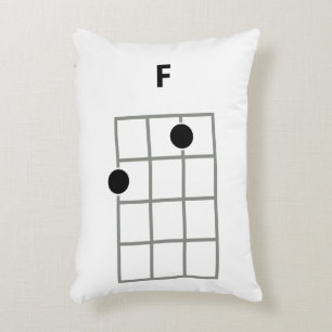 ウクレレコードダイアグラム装飾用クッション  F & Fm アクセントクッション