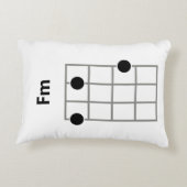 ウクレレコードダイアグラム装飾用クッション| F & Fm アクセントクッション (裏面)