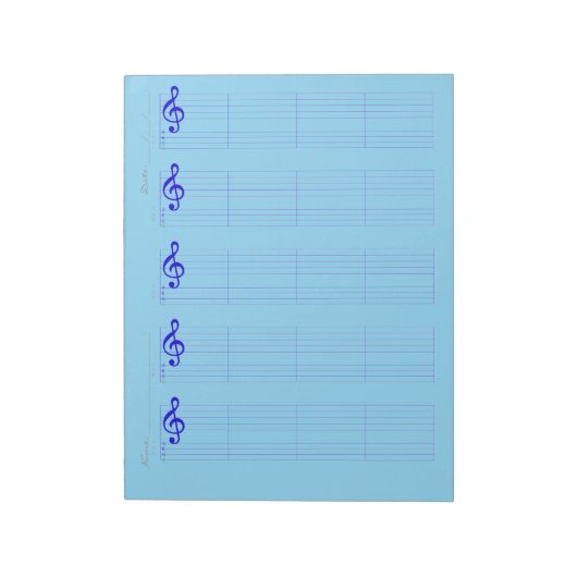 ウクレレタブ譜付き五線譜用紙 - 印刷可能なテンプレート ノートパッド (回転)
