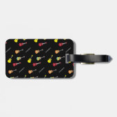 ウクレレパターン名前をカスタムするのミュージカル ラゲッジタグ (裏面横)