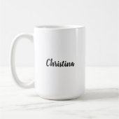 ウクレレパーソナライズされたコードチャートUkeコードブラック コーヒーマグカップ (左)