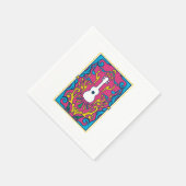 ウクレレビーチハワイ楽器パーティー音楽ギフト スタンダードカクテルナプキン (角)