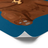 ウクレレベアプレーヤーギターハワイミュージックウケ ポスター (角)