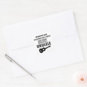 ウクレレミュージカル楽器デザイン スクエアシール (封筒)