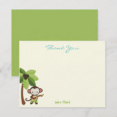 ウクレレモンキー感謝カード ノートカード (正面/裏面)