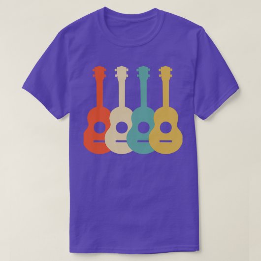 ウクレレヴィンテージレトロアートウクレレウケミュージックギフト Tシャツ (デザイン正面)
