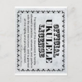 ウクレレ免許 ポストカード (正面)