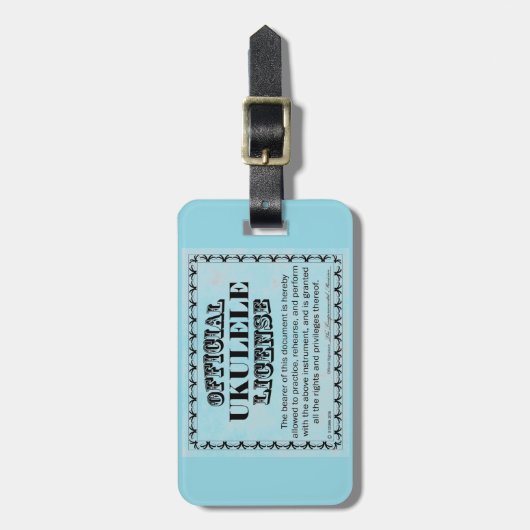 ウクレレ免許 ラゲッジタグ (正面縦)