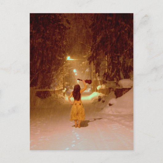 ウクレレ冬のワンダーランド ポストカード (正面)