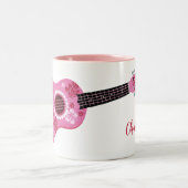 ウクレレ名前をカスタムするマグ ツートーンマグカップ (中央)