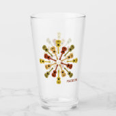 ウクレレ名前をカスタムする タンブラーグラス (正面)