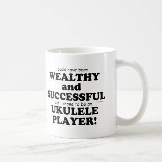 ウクレレ富裕層と成功 コーヒーマグカップ (右)