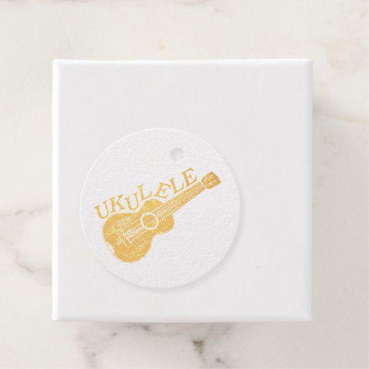 ウクレレ文字及び画像ハート フェイバータグ (箱)
