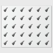 ウクレレ文字及び画像 ラッピングペーパー (フラット)