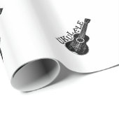 ウクレレ文字及び画像 ラッピングペーパー (ロールコーナー)