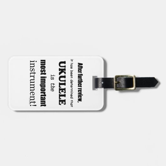 ウクレレ最も重要な楽器 ラゲッジタグ (正面横)