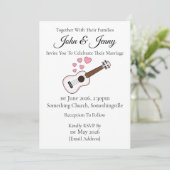 ウクレレ結婚式招待状ウケプレーヤーミュージシャン 招待状 (スタンド正面)