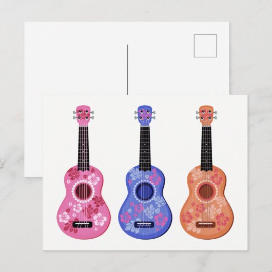ウクレレ葉書 ポストカード (正面/裏面)