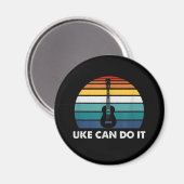 ウクレレ選手のギターギフトおもしろいギフトをウクレレでできる マグネット (正面/裏面)