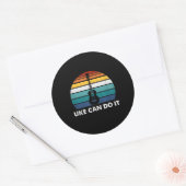 ウクレレ選手のギターギフトおもしろいギフトをウクレレでできる ラウンドシール (封筒)