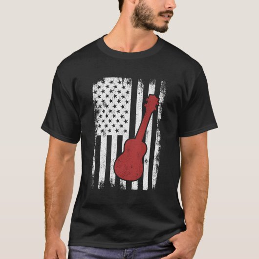 ウクレレ選手ウクレレミュージシャン Tシャツ (正面)