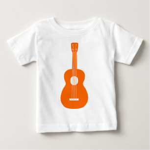 ウクレレ – オレンジ ベビーTシャツ