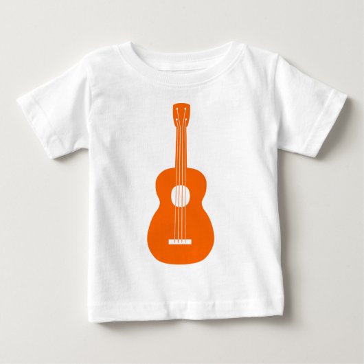 ウクレレ – オレンジ ベビーTシャツ (正面)