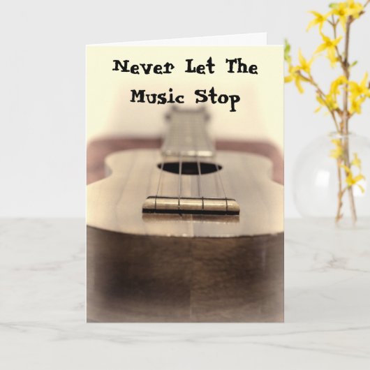 ウクレレ カード (黄色い花)