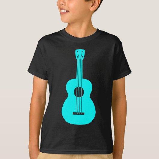 ウクレレ – シアン Tシャツ (正面)