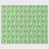 ウクレレ・メリークリスマスと新年おめでとう ラッピングペーパー (フラット)