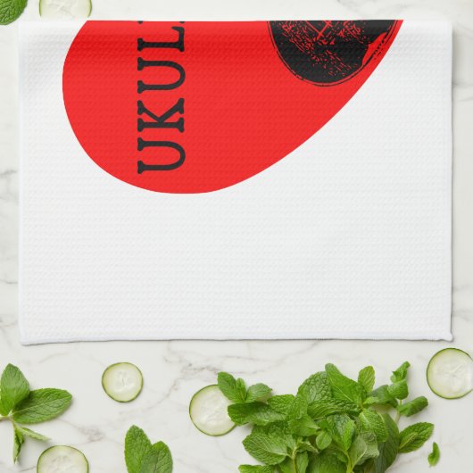 ウクレレ ラブ キッチンタオル (折り畳み)