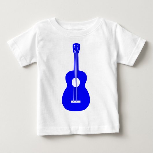 ウクレレ – 青 ベビーTシャツ (正面)