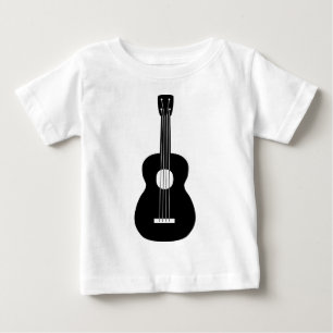 ウクレレ – 黒 ベビーTシャツ