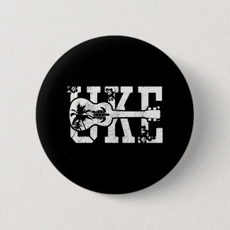 ウクレレ – UKEハワイアンビーチサーファーシーカメ 缶バッジ