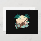 ウクレレUkeアコースティックギフトで人生は良い ポストカード (正面/裏面)