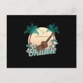 ウクレレUkeアコースティックギフトで人生は良い ポストカード (正面)