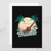 ウクレレUkeアコースティックギフトで人生は良い 招待状 (正面/裏面)